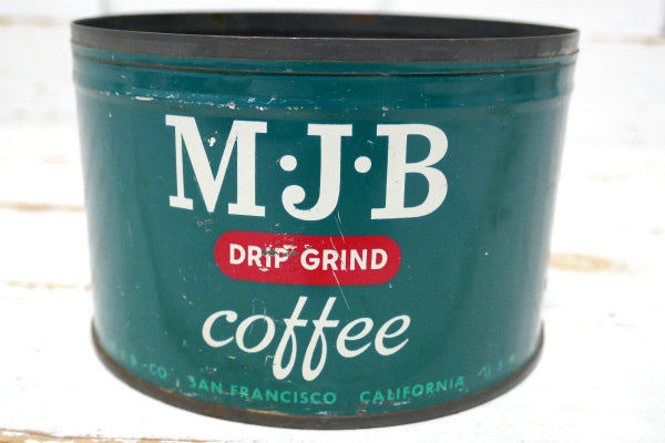 MJB・サンフランシスコ ブリキ製・ヴィンテージ・DRIP・コーヒー缶・ティン缶 US・カフェ