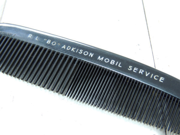 【Mobil・BARBER】アドバタイジング・ヴィンテージ・ヘアコーム・ケース付き/モーター系