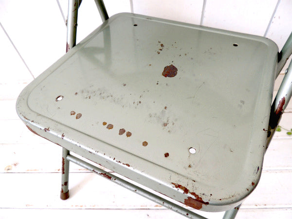 【KRUEGER】USA②メタル製・ヴィンテージ・子供イス/フォールディングチェア/折り畳みイス