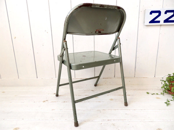 【KRUEGER】USA②メタル製・ヴィンテージ・子供イス/フォールディングチェア/折り畳みイス