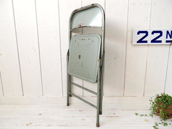 【KRUEGER】USA②メタル製・ヴィンテージ・子供イス/フォールディングチェア/折り畳みイス