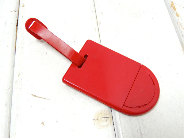 【ROYAL TRAVELLER・サムソナイト】ヴィンテージ・レッドカラー・ネームタグ