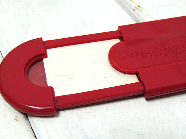 【ROYAL TRAVELLER・サムソナイト】ヴィンテージ・レッドカラー・ネームタグ