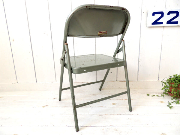 【KRUEGER】USA!メタル製・ヴィンテージ・子供イス/フォールディングチェア/折り畳みイス