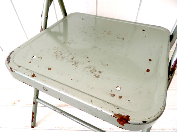 【KRUEGER】USA!メタル製・ヴィンテージ・子供イス/フォールディングチェア/折り畳みイス