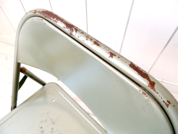 【KRUEGER】USA!メタル製・ヴィンテージ・子供イス/フォールディングチェア/折り畳みイス