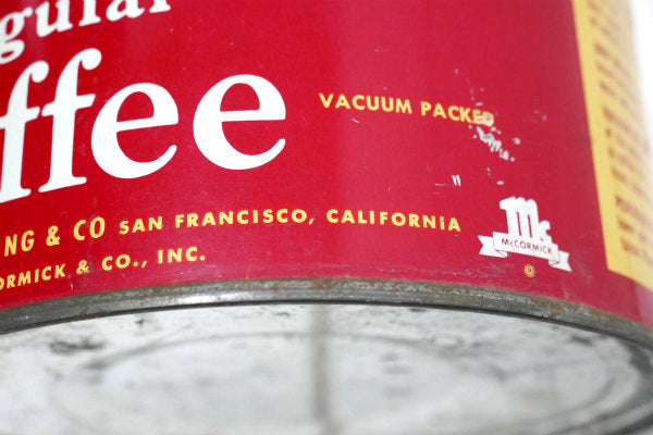 Schilling COFFEE サンフランシスコ・ティン・ヴィンテージ・コーヒー缶・ブリキ缶 US