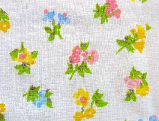 小花柄・ヴィンテージ・ユーズドシーツ(フラットシーツ)　USA