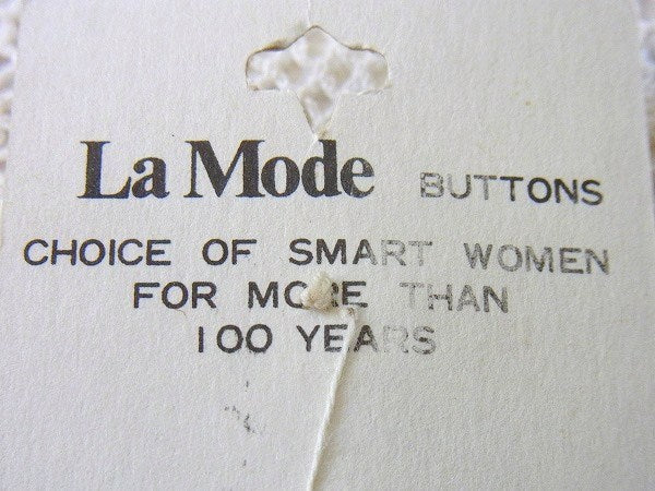 【La Mode】パールデザイン・デッドストック・アンティーク・ボタン・1シート(3個入り) USA