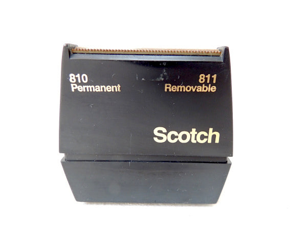 【Scotch/スコッチ】3M・2連タイプの黒色・ヴィンテージ・テープカッター/テープディスペンサー
