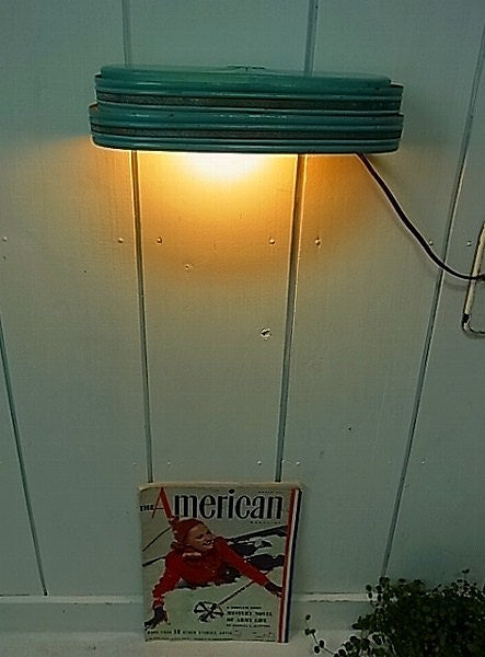 水色　50’s アンティーク　ウォールランプ　照明　ライト　USA