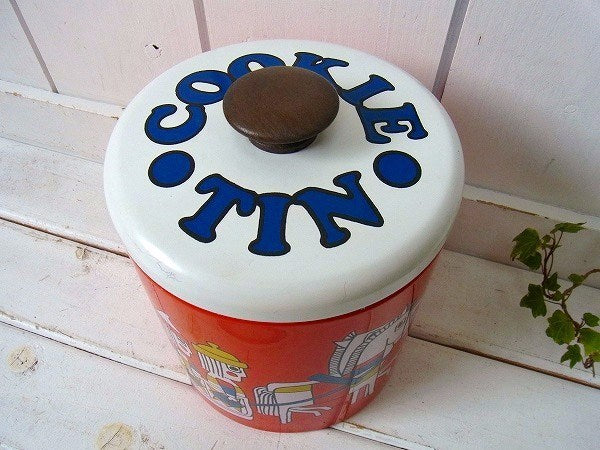 【ランズバーグ】おもちゃの兵隊柄・ティン製・アンティーク・キャニスター/クッキー缶　USA