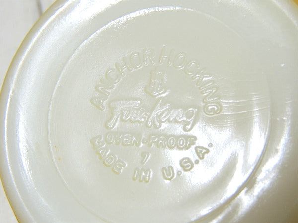 【Fire King】ファイヤーキング・マスタード色×ブラウン色・サラダボウル/ヴィンテージ食器