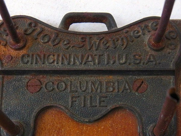 【Globe Wernicke】木製・アンティーク・2つ穴バインダー/ファイルホルダー USA