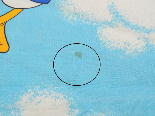 【ミッキー&フレンズ】飛行船柄・ヴィンテージ・ユーズドシーツ(フラットタイプ) USA