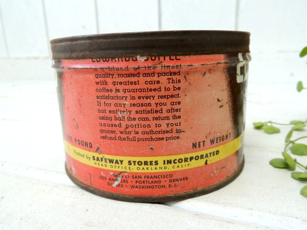 【EDWARDS COFFEE】ヴィンテージ・コーヒー缶/ティン缶・USA