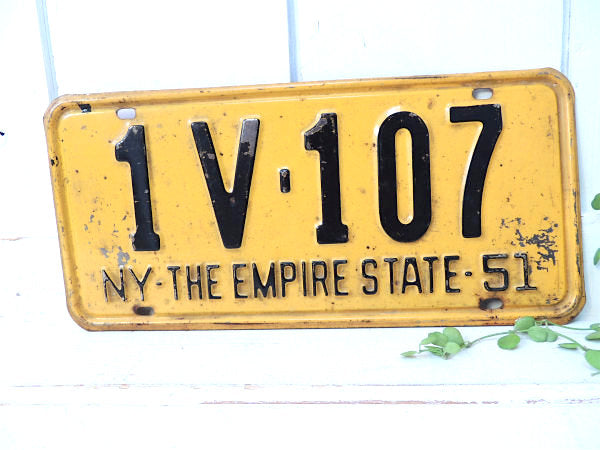 ニューヨーク州・1951年・ヴィンテージ・ナンバープレート/THE EMPIRE STATE