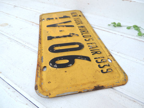 NEW YORK WORLD'S FAIR 1939's・ニューヨーク・ビンテージ・ナンバープレート