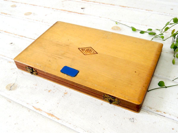 NEWALL 72仕切りウォルサム グリュエン ロンジン ハミルトン ブローバ アンティーク ウォッチ 時計 パーツ&部品ケース 木箱