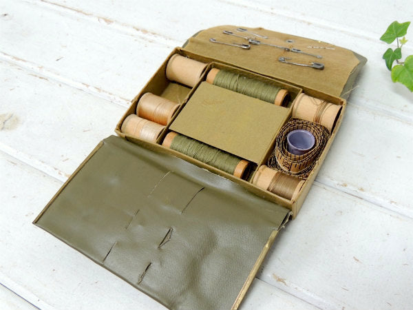 US ARMY ミリタリー・アメリカ 陸軍・カーキ・ビンテージ・ソーイングキット WWI WWⅡ大戦