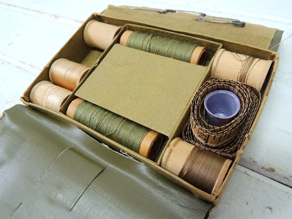 US ARMY ミリタリー・アメリカ 陸軍・カーキ・ビンテージ・ソーイングキット WWI WWⅡ大戦