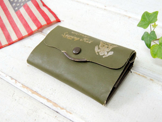 US ARMY ミリタリー・アメリカ 陸軍・カーキ・ヴィンテージ・ソーイングキット 裁縫道具