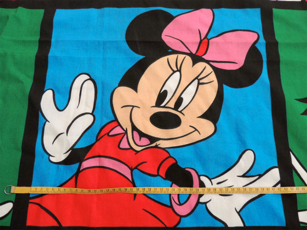 【ミッキー&フレンズ】USA・ディズニー・大柄プリント・ヴィンテージ・カーテン/生地