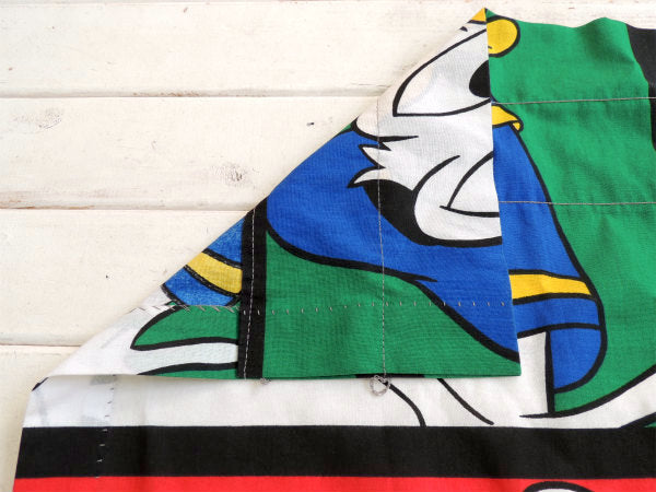 【ミッキー&フレンズ】USA・ディズニー・大柄プリント・ヴィンテージ・カーテン/生地