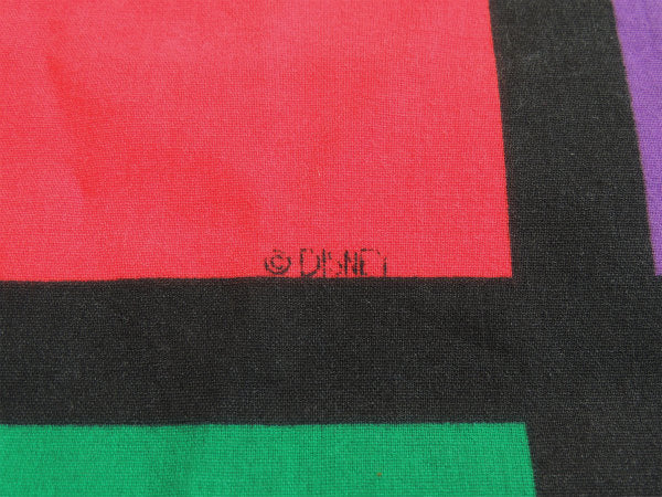 【ミッキー&フレンズ】USA・ディズニー・大柄プリント・ヴィンテージ・カーテン/生地