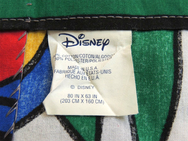 【ミッキー&フレンズ】USA・ディズニー・大柄プリント・ヴィンテージ・カーテン/生地
