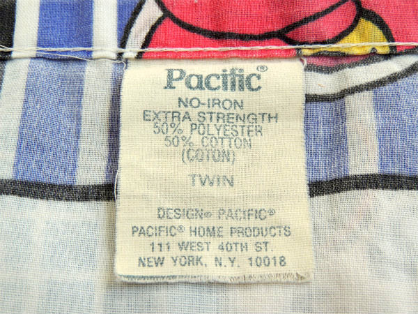 【ミッキーマウス】ディズニー・クールミッキー柄・ヴィンテージ・ユーズドシーツ(フラットタイプ)