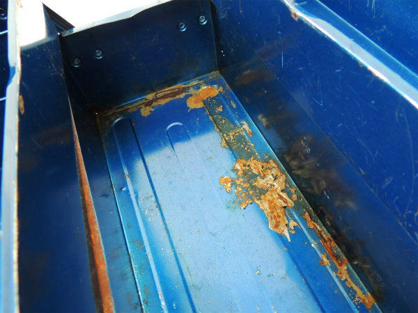 【ブルーメタリック】2段式・工業系・両開きタイプ・ヴィンテージ・ツールボックス/工具箱/USA