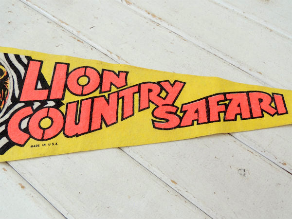 【LION COUNTRY SAFARI】フロリダ州・ライオン・サファリ・ビンテージ・ペナント・旗
