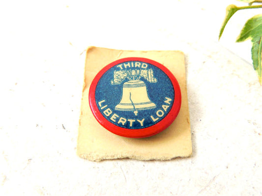 【1918y~THIRD LIBERTY LOAN/リバティボンド/ミリタリー】ビンテージ・缶バッジ