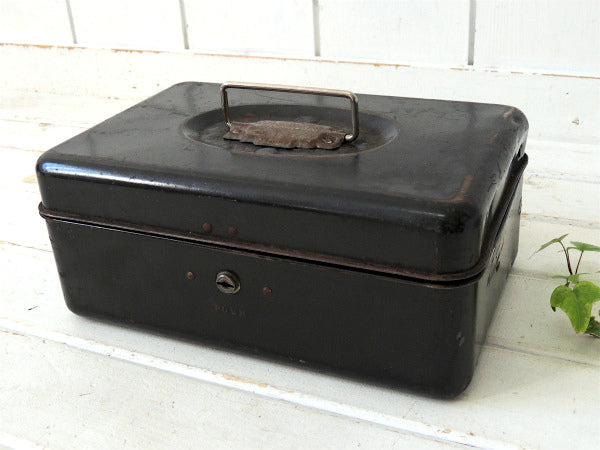 【UNION】黒色・2段式・ヴィンテージ・ツールボックス/工具箱/キャッシュボックス USA