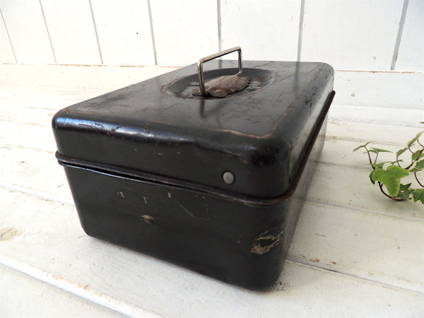 【UNION】黒色・2段式・ヴィンテージ・ツールボックス/工具箱/キャッシュボックス USA