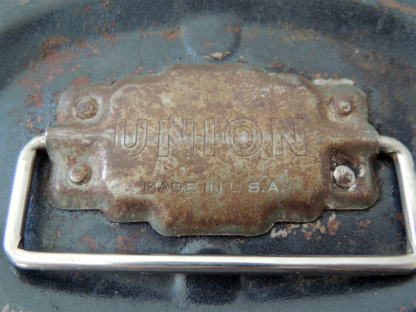 【UNION】黒色・2段式・ヴィンテージ・ツールボックス/工具箱/キャッシュボックス USA