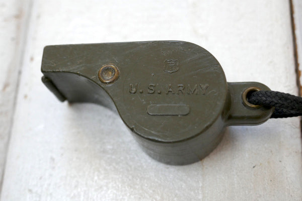 US ARMY アメリカ陸軍 PEI製 WW II 40's ヴィンテージ  ホイッスル 笛 ヒモ付