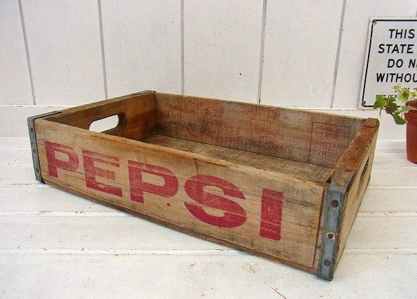 【PEPSI】ペプシコーラ・ヴィンテージ・ウッドボックス/木箱 USA