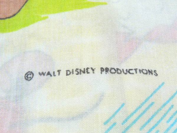 【ミッキー&フレンズ】虹・レインボー柄・ヴィンテージ・ユーズドシーツ(ボックスタイプ) USA