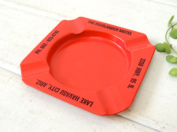 【THE HIGHLANDER MOTEL/アリゾナ州】ティン製・アドバタイジング・ビンテージ・灰皿