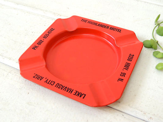 【THE HIGHLANDER MOTEL/アリゾナ州】ティン製・アドバタイジング・ビンテージ・灰皿