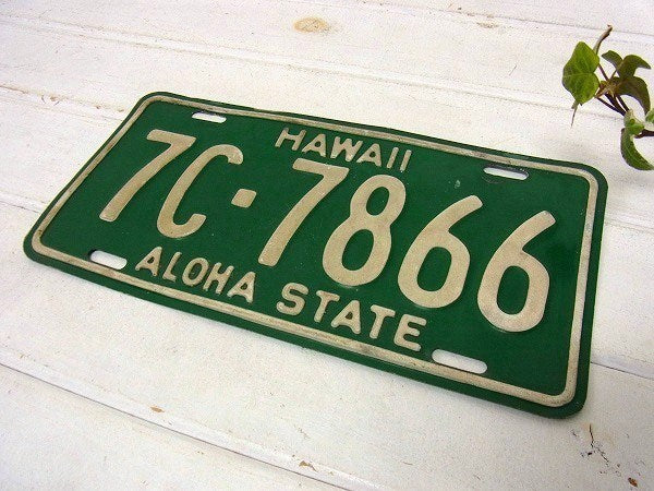 【HAWAII】ハワイ・ヴィンテージ・ナンバープレート・カーライセンスプレート USA