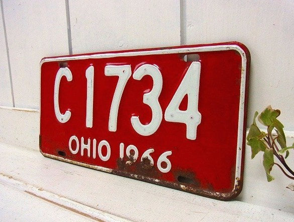 【OHIO】オハイオ州・1966年・ヴィンテージ・ナンバープレート/カーライセンスプレート USA