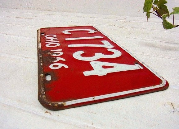 【OHIO】オハイオ州・1966年・ヴィンテージ・ナンバープレート/カーライセンスプレート USA