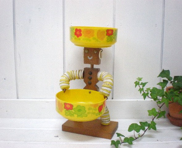 USA　50's・花柄ビンテージ・ボトルキャップドール