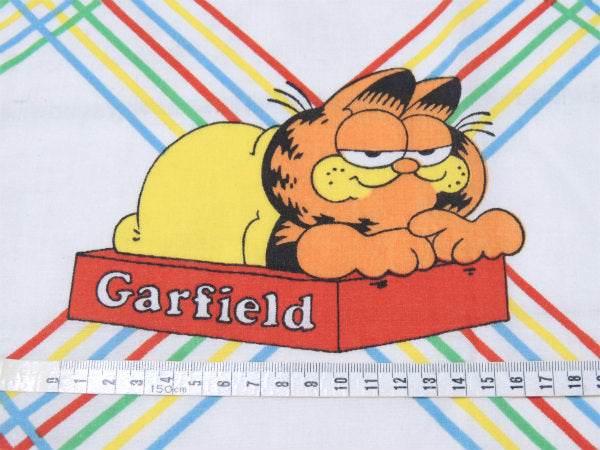 【ガーフィールド】ネコ・アメコミ・ヴィンテージ・ユーズドシーツ(フラットタイプ) USA
