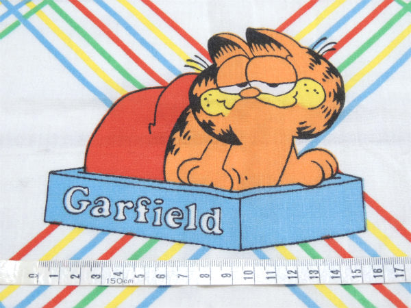 【ガーフィールド】ネコ・アメコミ・ヴィンテージ・ユーズドシーツ(フラットタイプ) USA