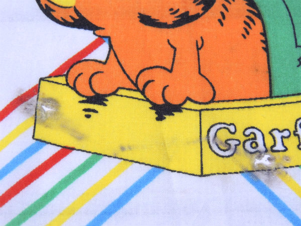 【ガーフィールド】ネコ・アメコミ・ヴィンテージ・ユーズドシーツ(フラットタイプ) USA