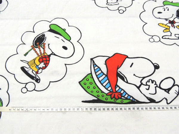 【スヌーピー】激レア!ドリーム柄・50'sヴィンテージ・USEDフラットシーツ(1/2)